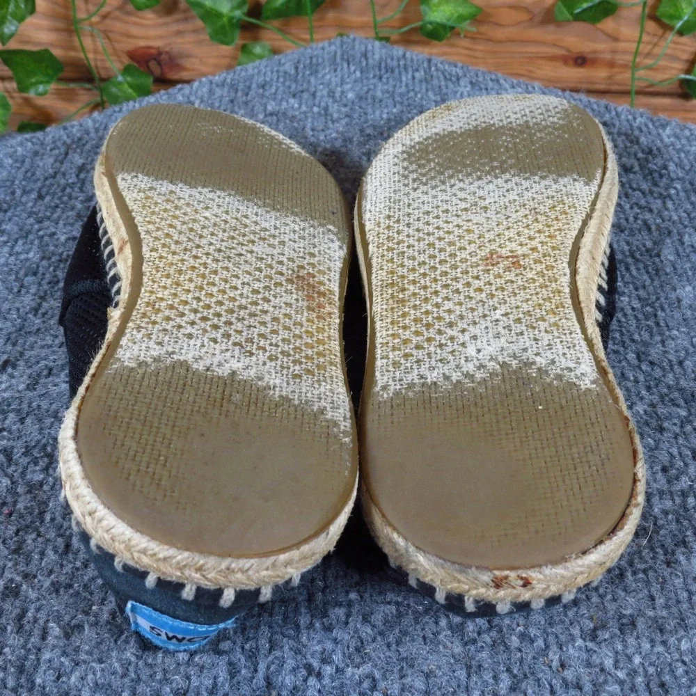 TOMS‎ Damen Mesh Alpargata Womens Espadrille Slip On Size 6.5 Casual Black Mesh